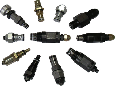 Pilot operated check relief cartridge valves